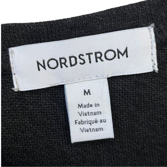 NWOT Nordstrom | Black Knit V Neck Stretchy Comfy Sleeveless Maxi Dress M - Picture 5 of 8